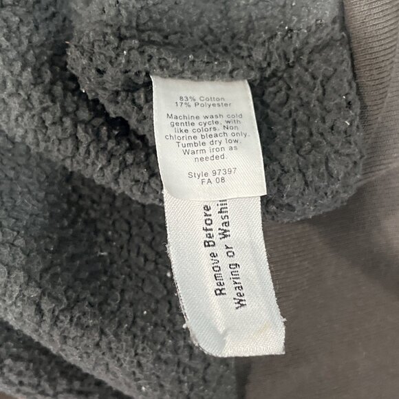 J Crew Sweatshirt Mens L Brown Full Zip Outerfleece Hooded Grunge Y2K Outdoor - Picture 6 of 8